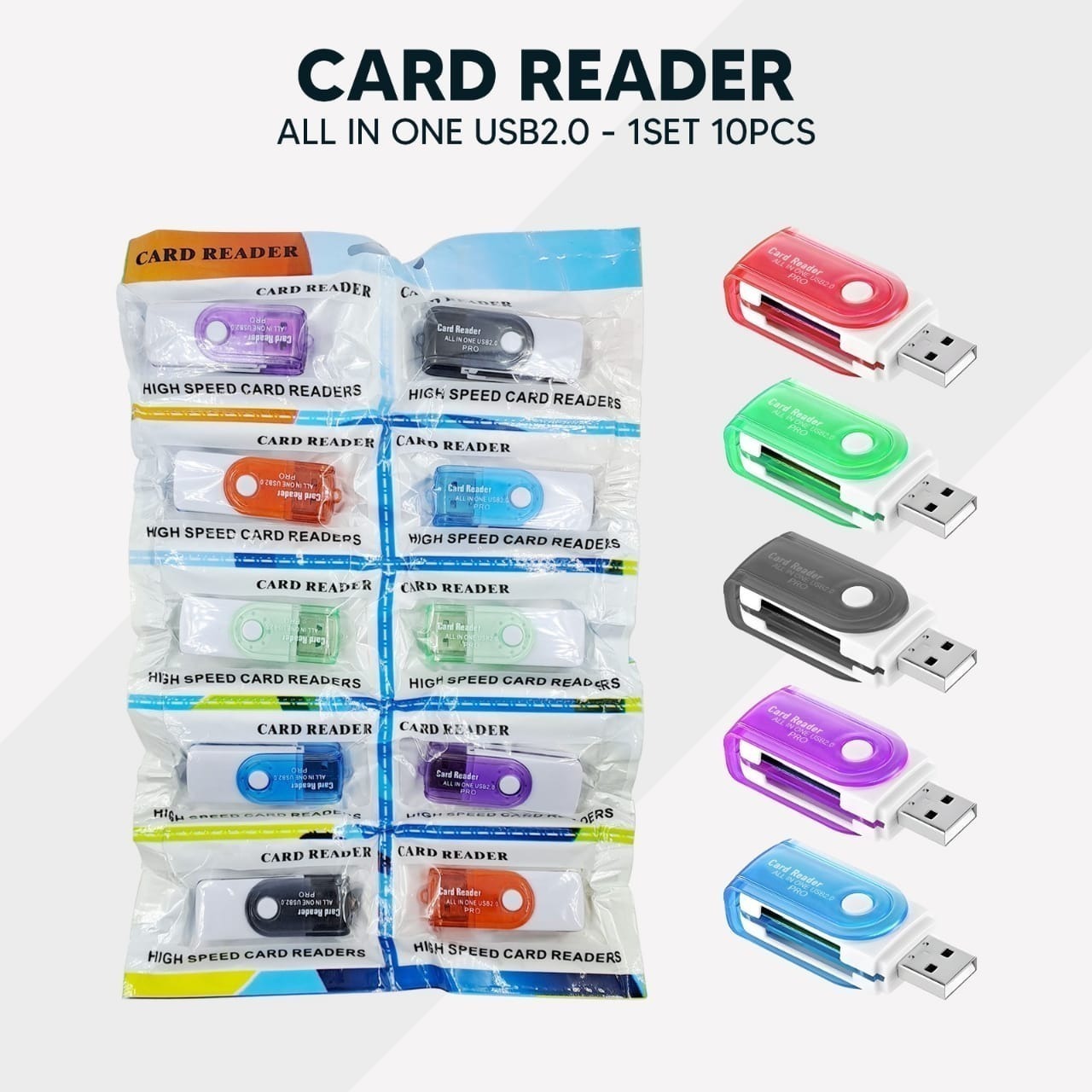 PP CARD READER ALL IN 1 1SET 10PCS