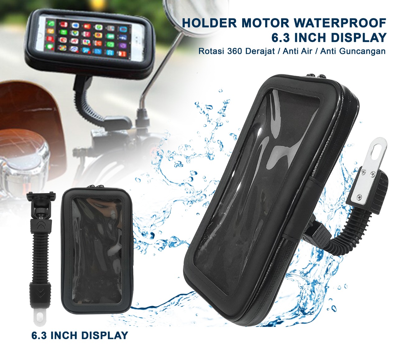 NP HOLDER WATERPROOF MOTOR 6.3 INCH