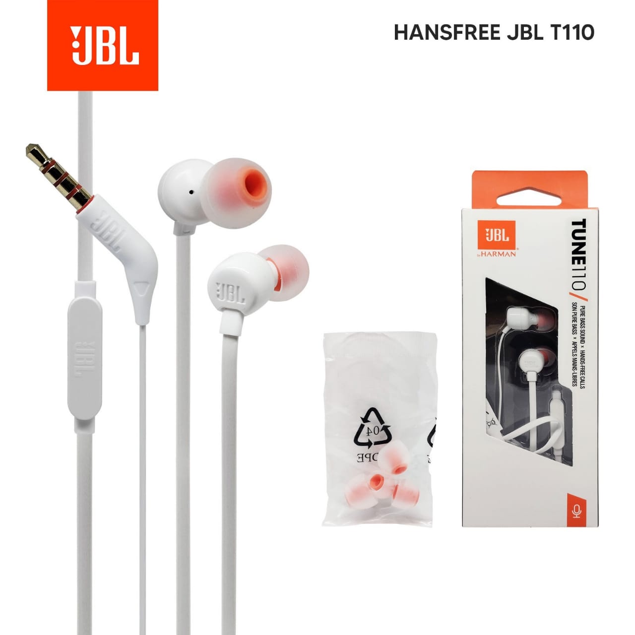 PP IMPORT H/F VV JBL T110 WHITE