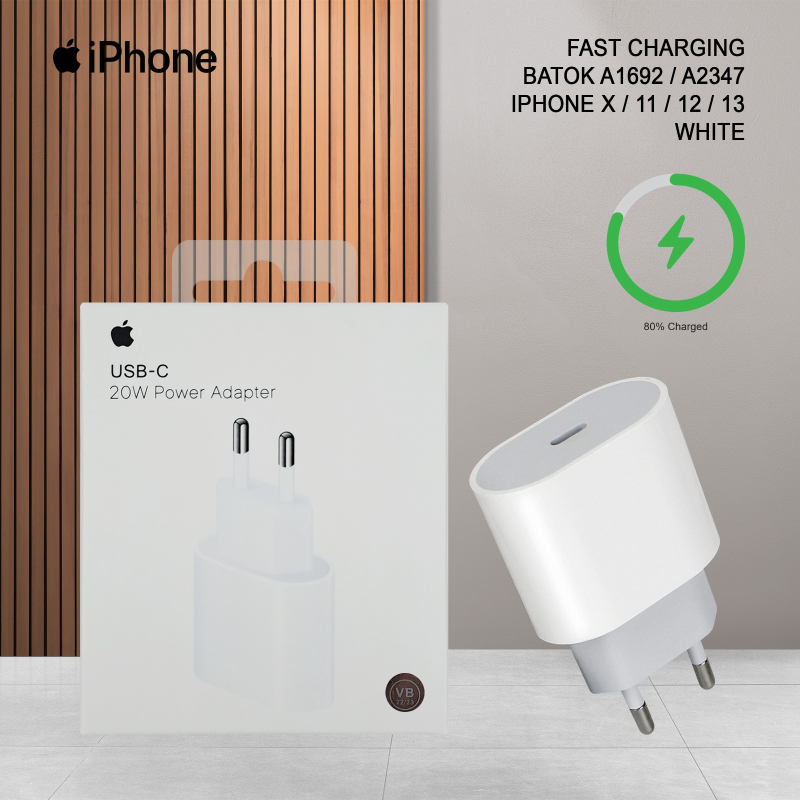 PP IMPORT BATOK VB A1692/A2347 IPHONE 11/12/13 FC WHITE